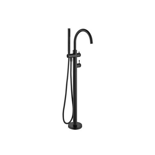 Mica Fluted Freestanding Bath Mixer with Hand Shower