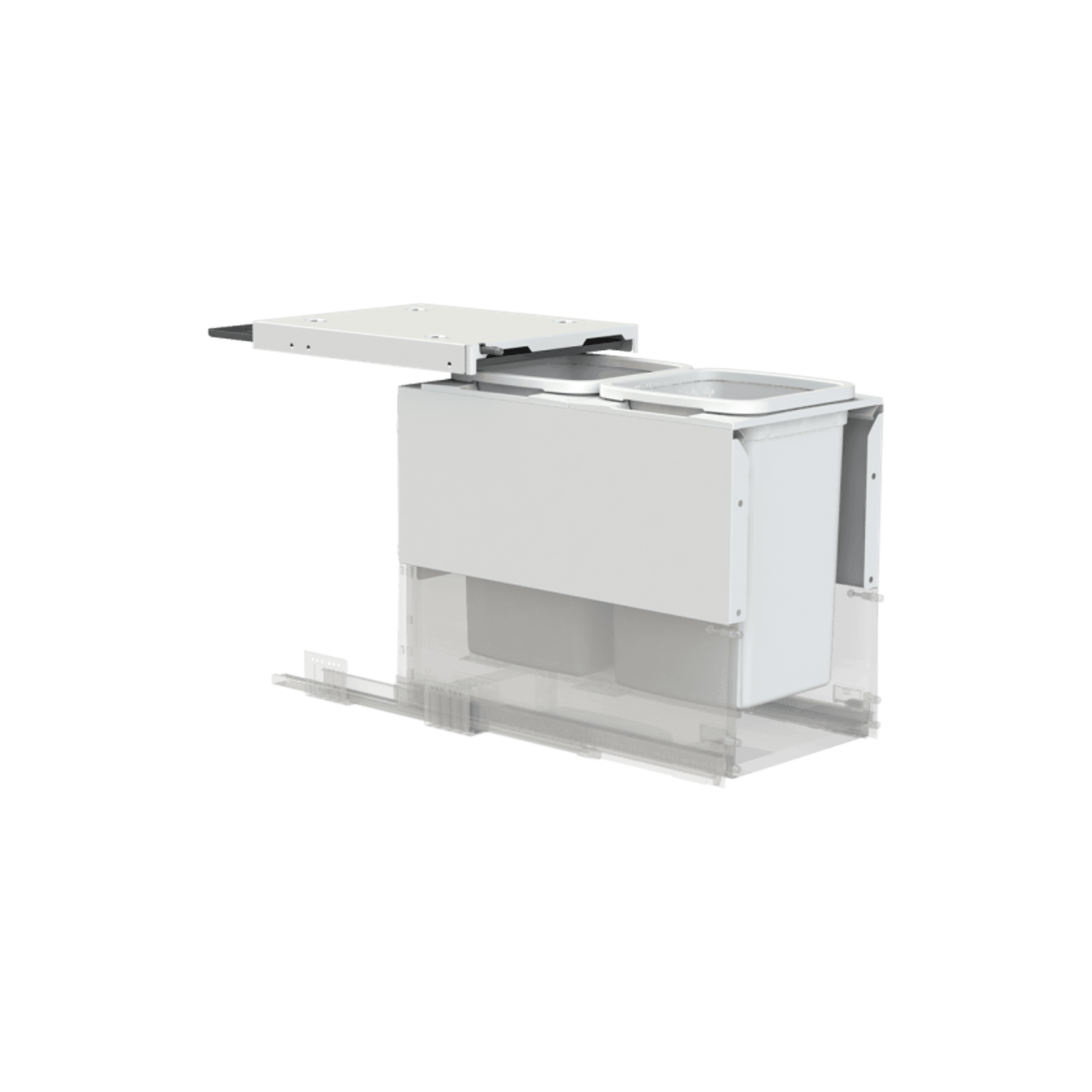 Concelo entro 2x16L for Blum MERIVOBOX 350mm Silk White