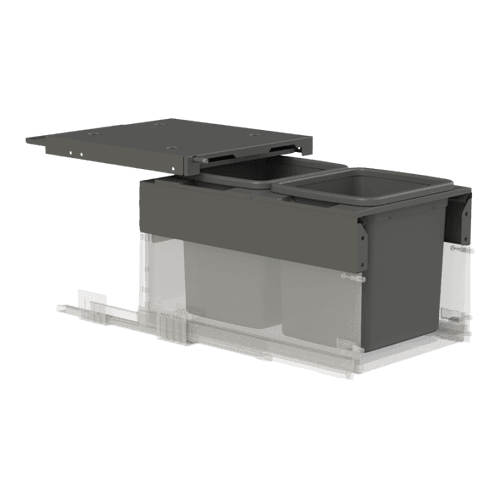 Concelo entro 2x15L for Blum MERIVOBOX 400mm Orion Grey