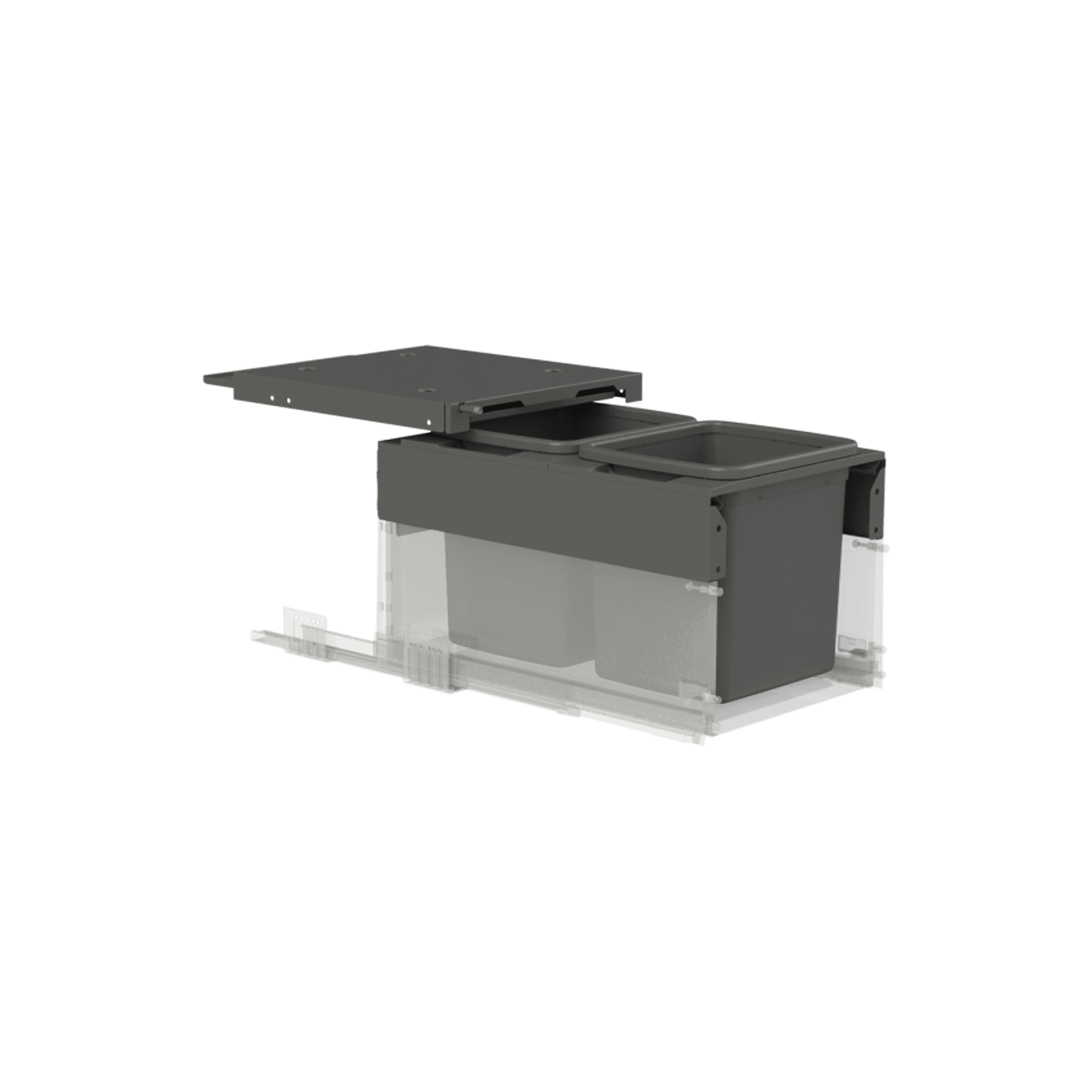 Concelo entro 2x15L for Blum MERIVOBOX 400mm Orion Grey