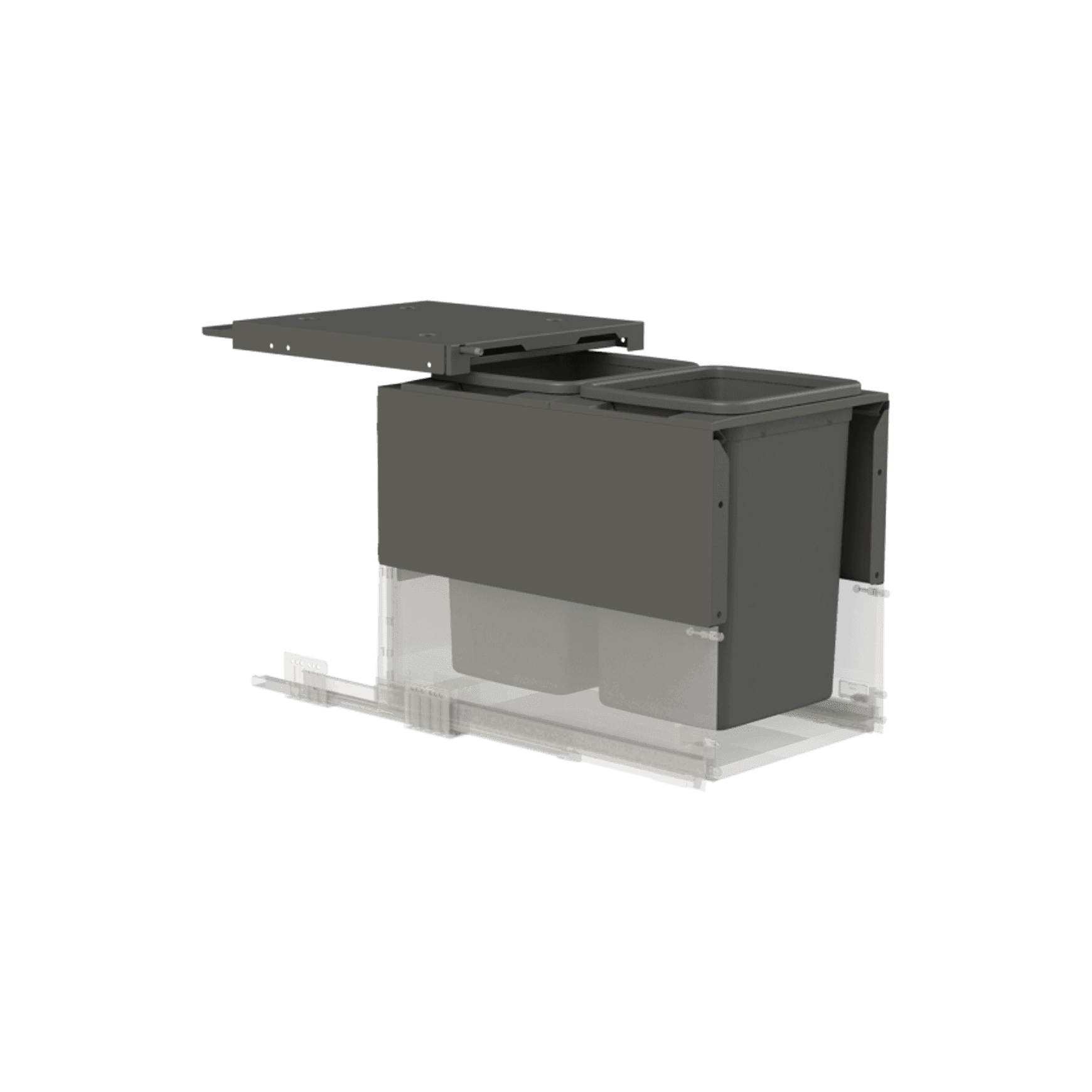 Concelo entro 2x20L for Blum MERIVOBOX 400mm Orion Grey