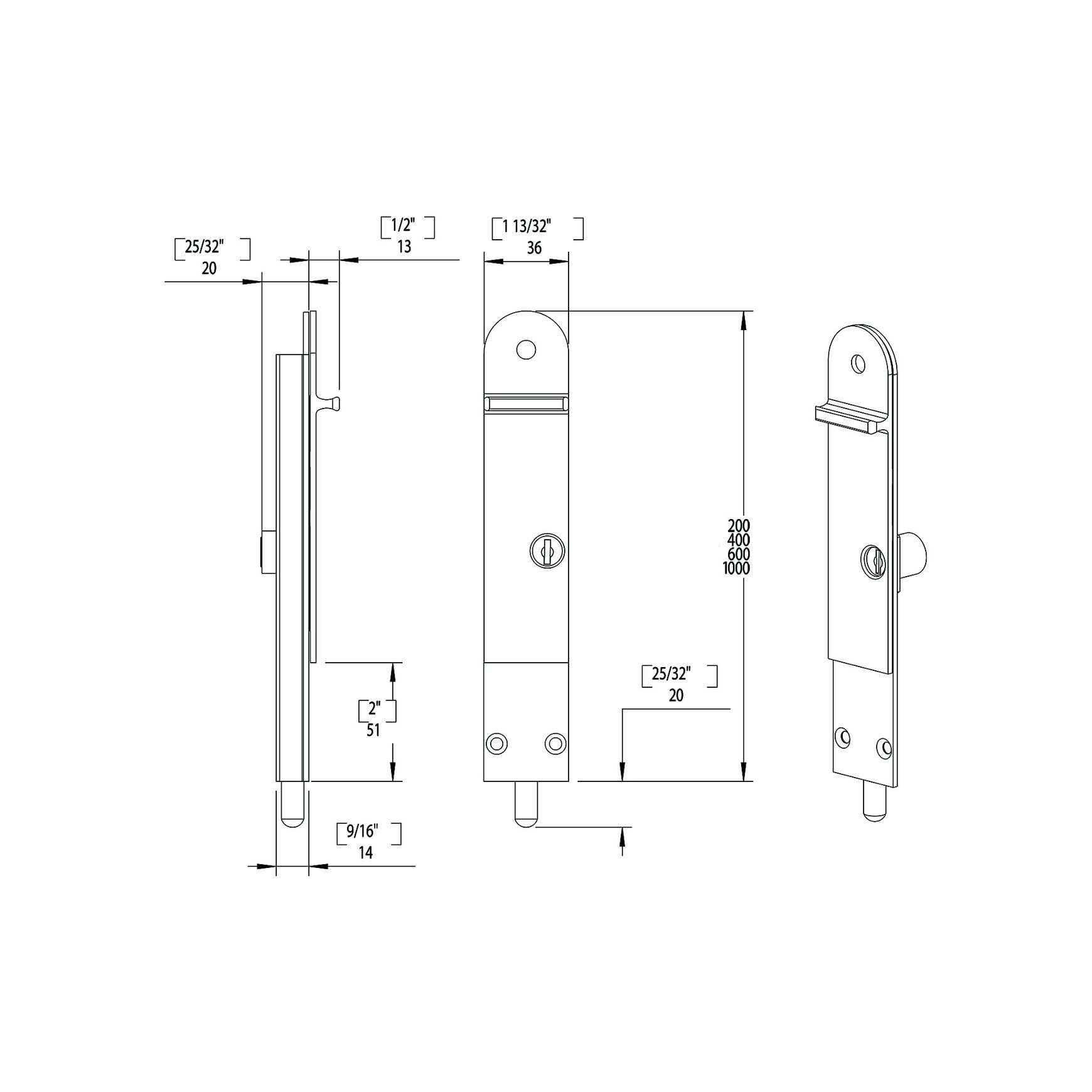 Centor Dropbolts For Bifold and Sliding Doors