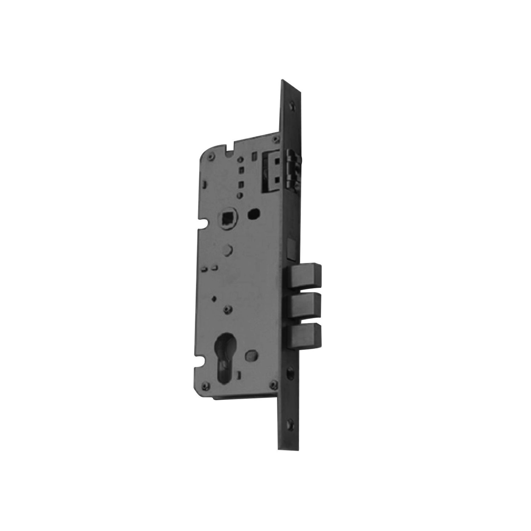 Architec Adjustable Mortise Roller Bolt i-Lock 60mm Brushed Nickel Black 649-63