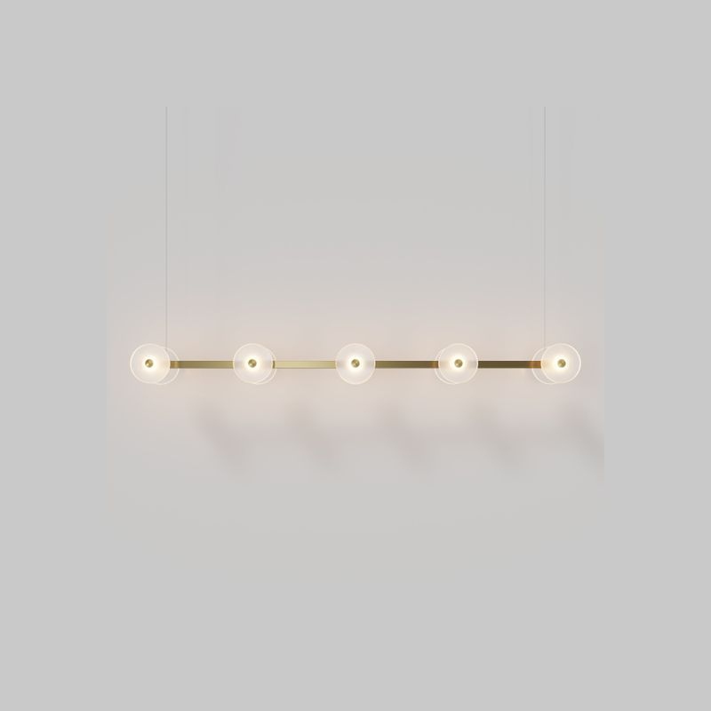 Coral Linear Bar Pendant - Frosted Glass