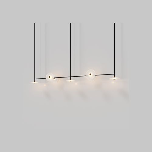 Coral Linear Rod Pendant (Seven Coral Pieces)