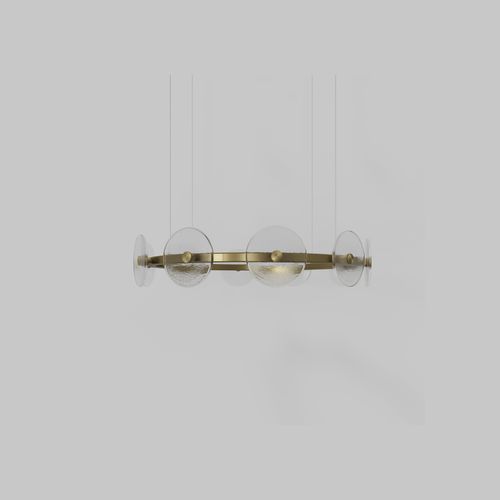 Coral Ring Pendant (10) - Clear Glass