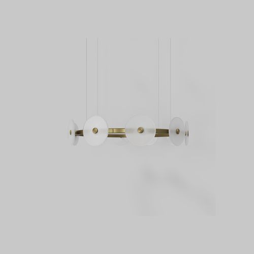 Coral Ring Pendant (10) - Frosted Glass