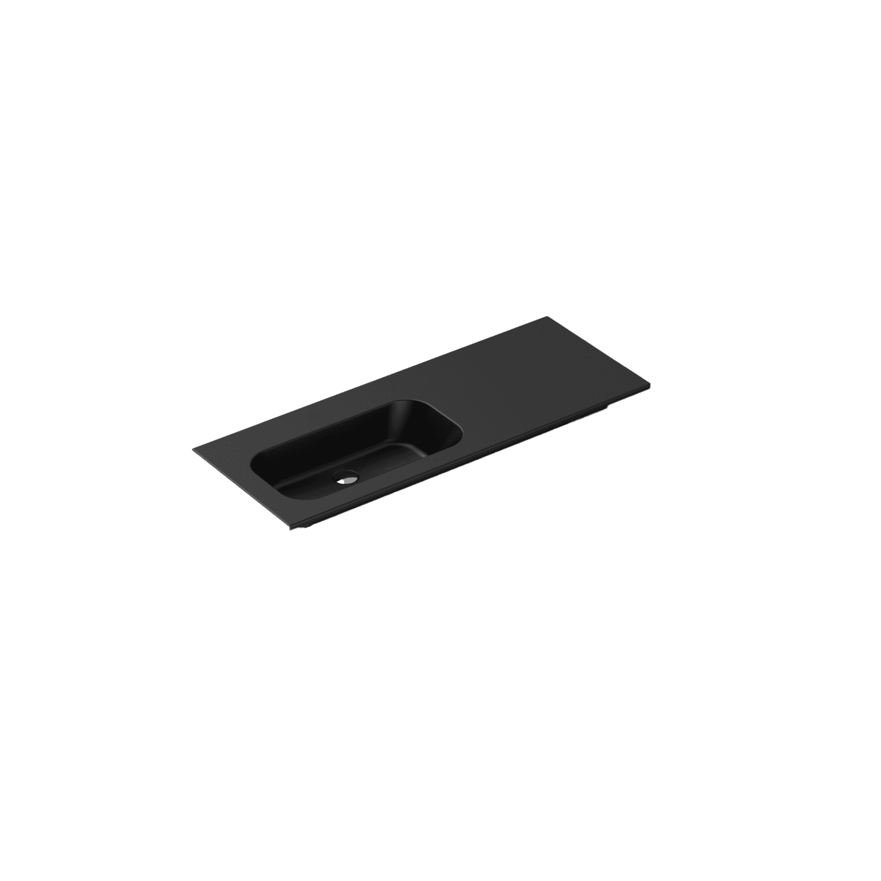 Casello 1200 Left Basin Vanity Top Matt Black