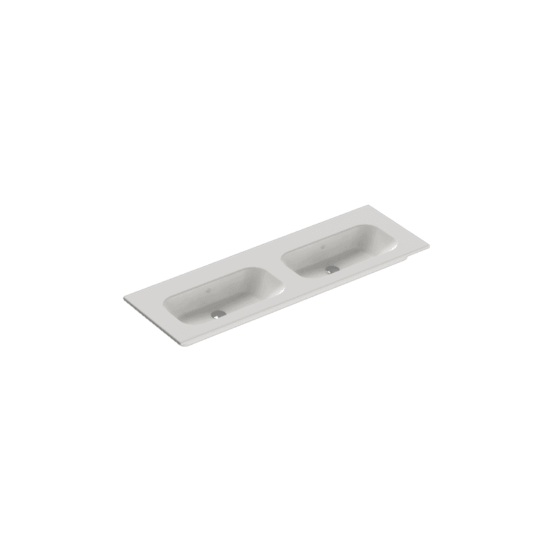 Casello 1400 Double Basin Vanity Top Matt White