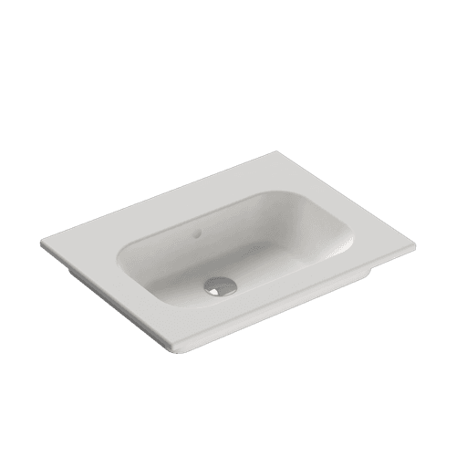 Casello 750 Centre Basin Vanity Top Matt White