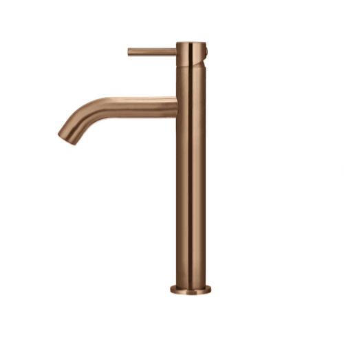 Meir Piccola Tall Basin Mixer Tap with 130mm Spout - Lustre Bronze