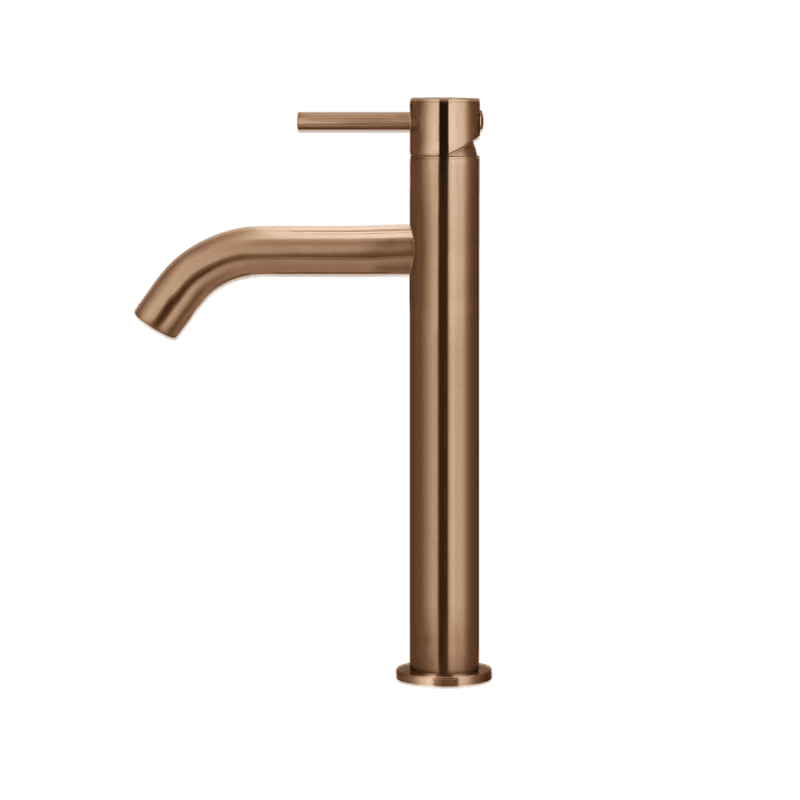 Meir Piccola Tall Basin Mixer Tap with 130mm Spout - Lustre Bronze