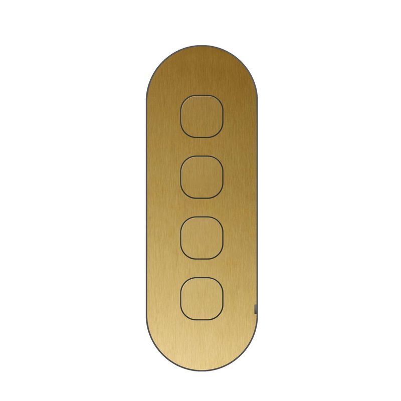 13 Carbon 4 Gang Switch Grid Faceplate