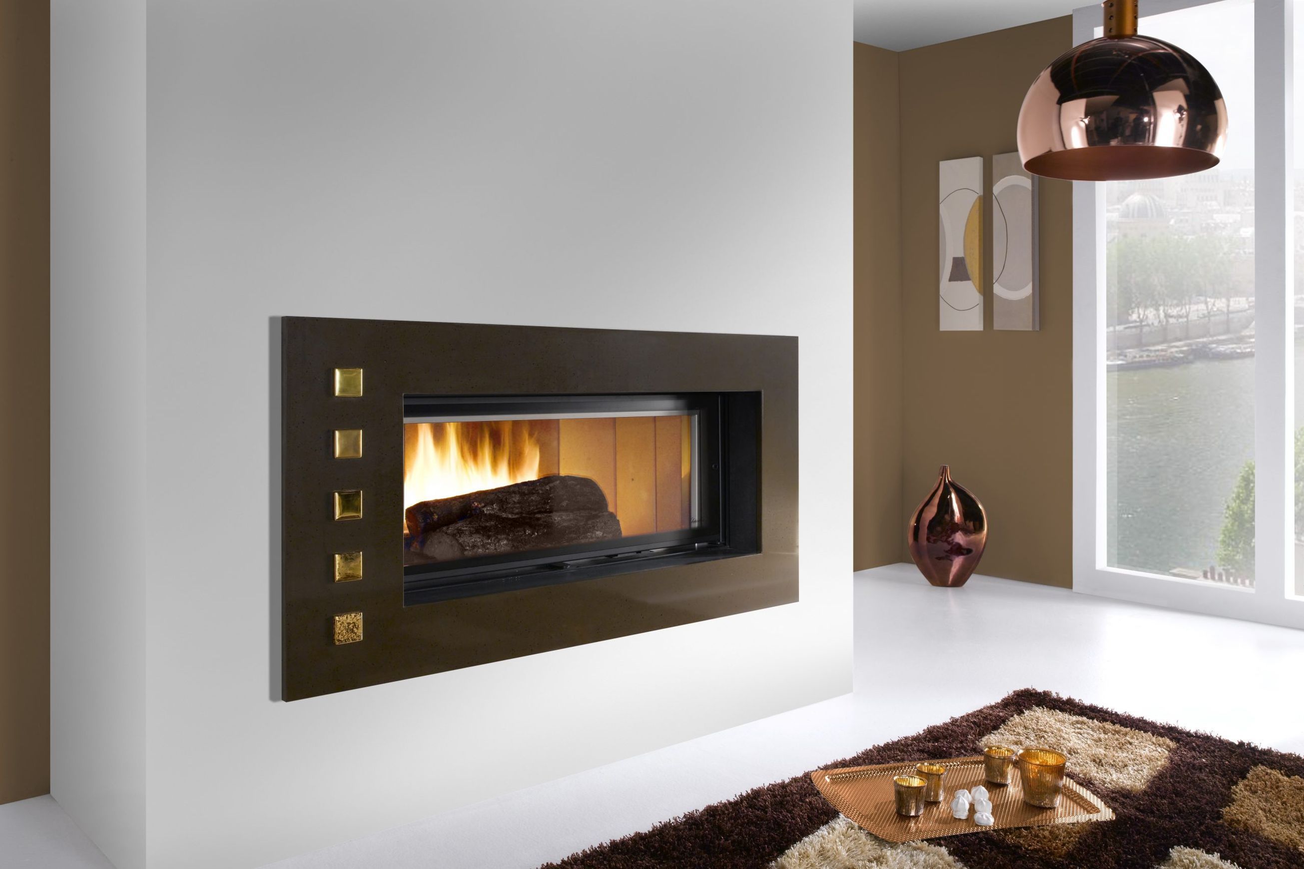 Cheminee Chazelles Designer D1350 Wood Fireplace