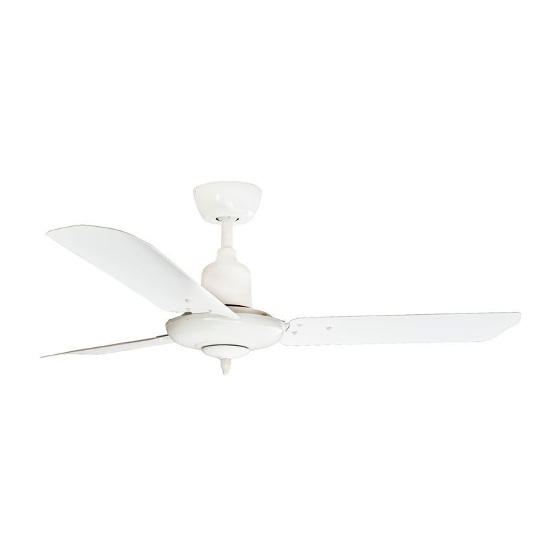 Colonial Matt White AC Motor Fan