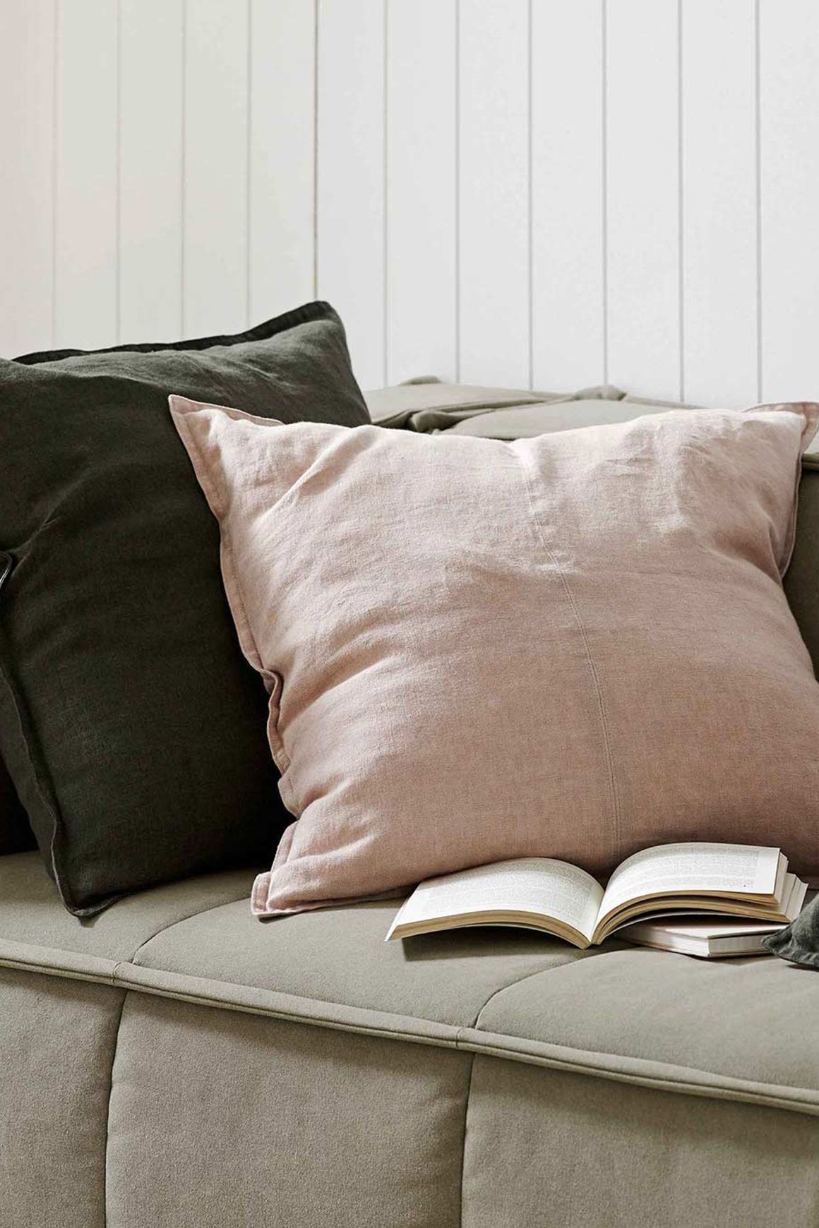 Weave Home European Linen Como Cushion - Blush | Three Sizes