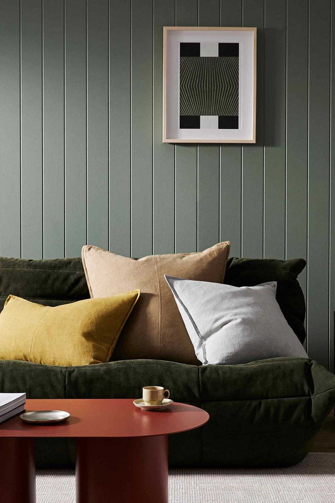Weave Home European Linen Como Cushion - Moss | Three Sizes
