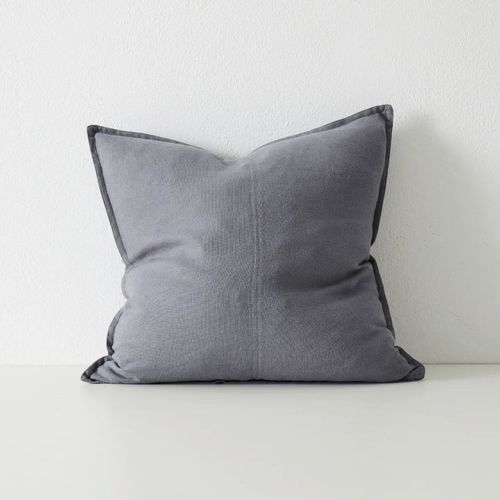 Weave Home European Linen Como Cushion - Smoke