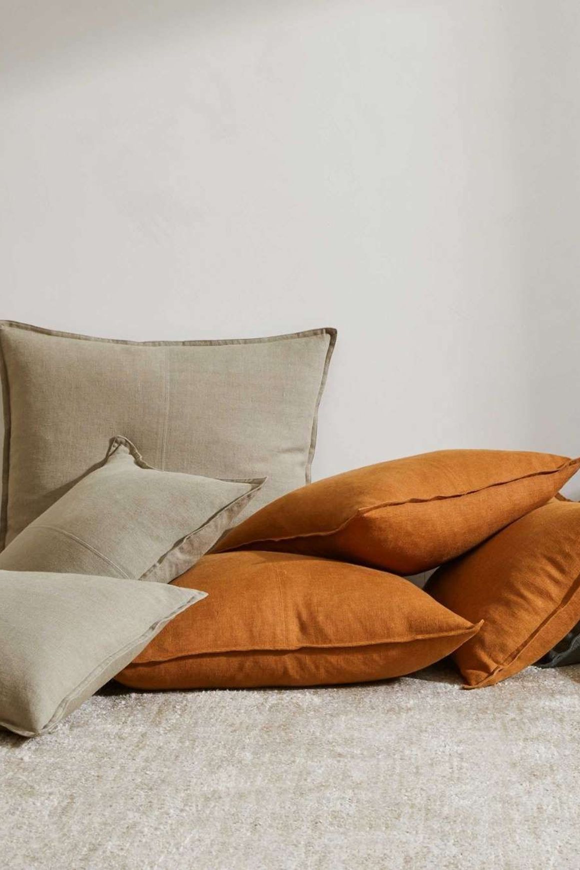 Weave Home European Linen Como Cushion - Caper | Three Sizes