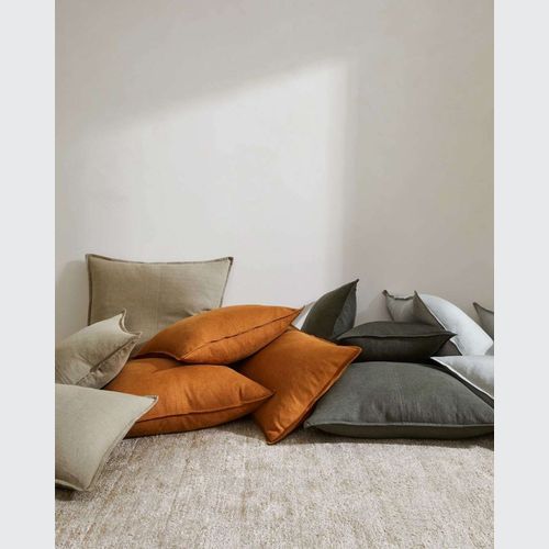 Weave Home European Linen Como Cushion - Caper | Three Sizes