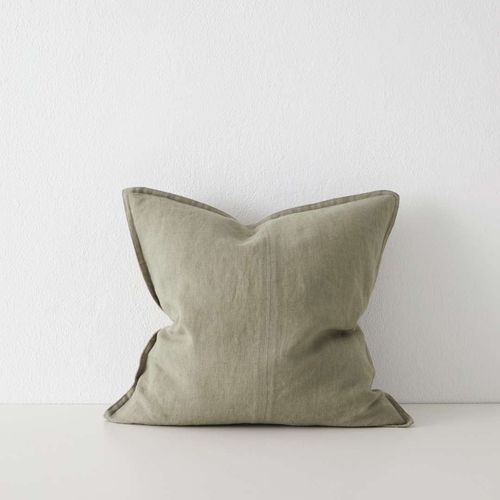 Weave Home European Linen Como Cushion - Caper | Three Sizes