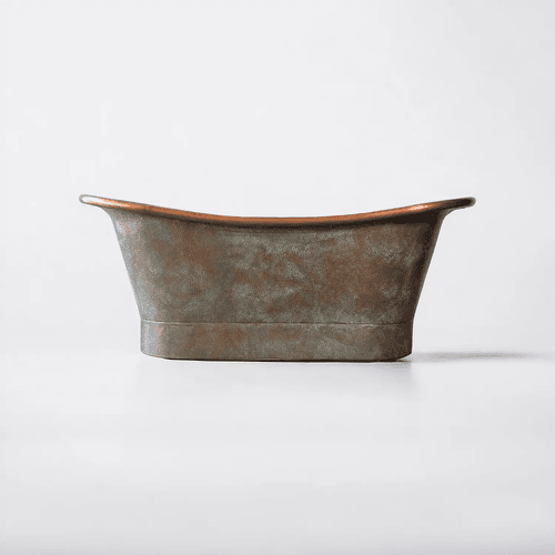 Antique “Hammered Vert de Gris” – Copper Bath