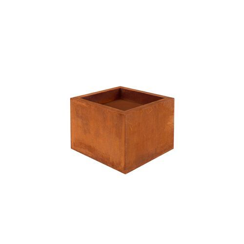 Corten Steel Square Fire Pit Brazier - Natural Rust Patina Finish 55 X 55 X 42cm
