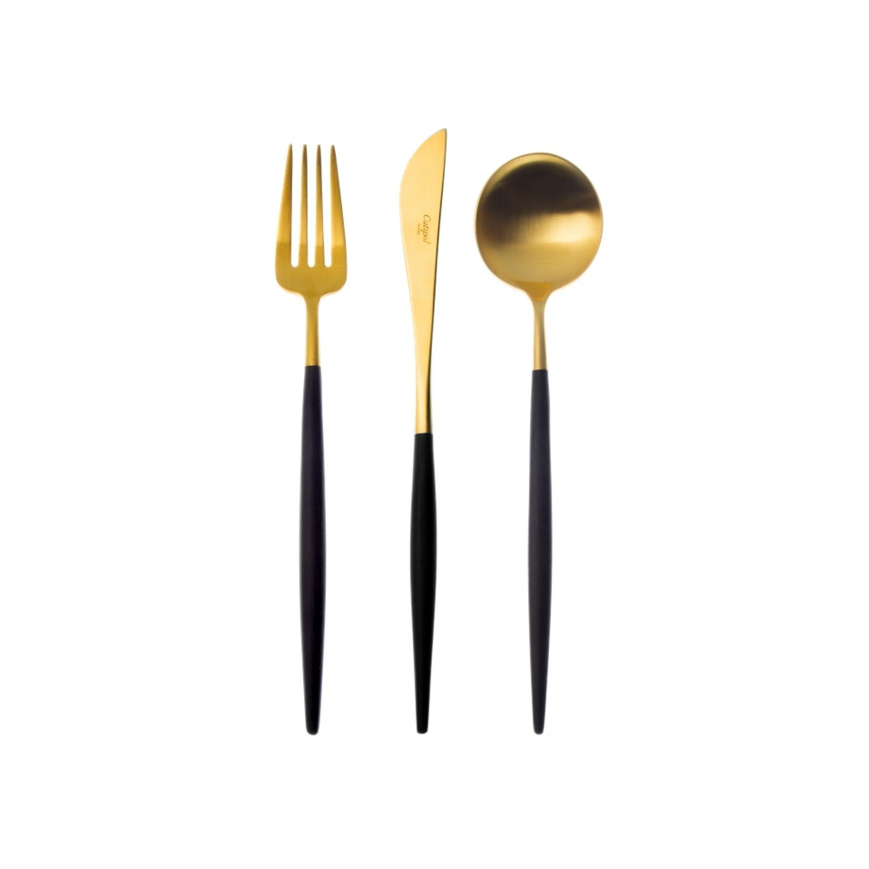 Goa Black & Matt Gold 58 Piece Cutlery Set