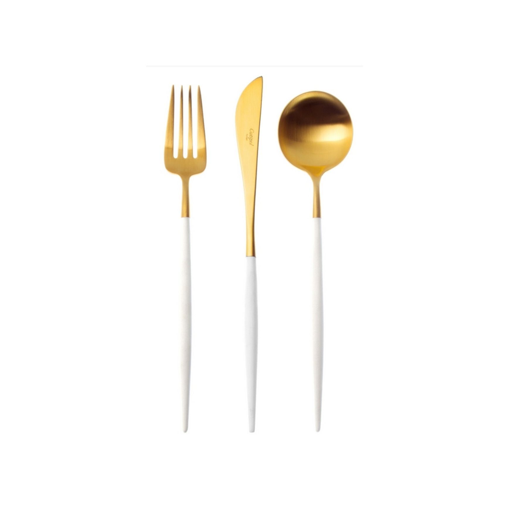 Goa White & Matt Gold 58 Piece Cutlery Set