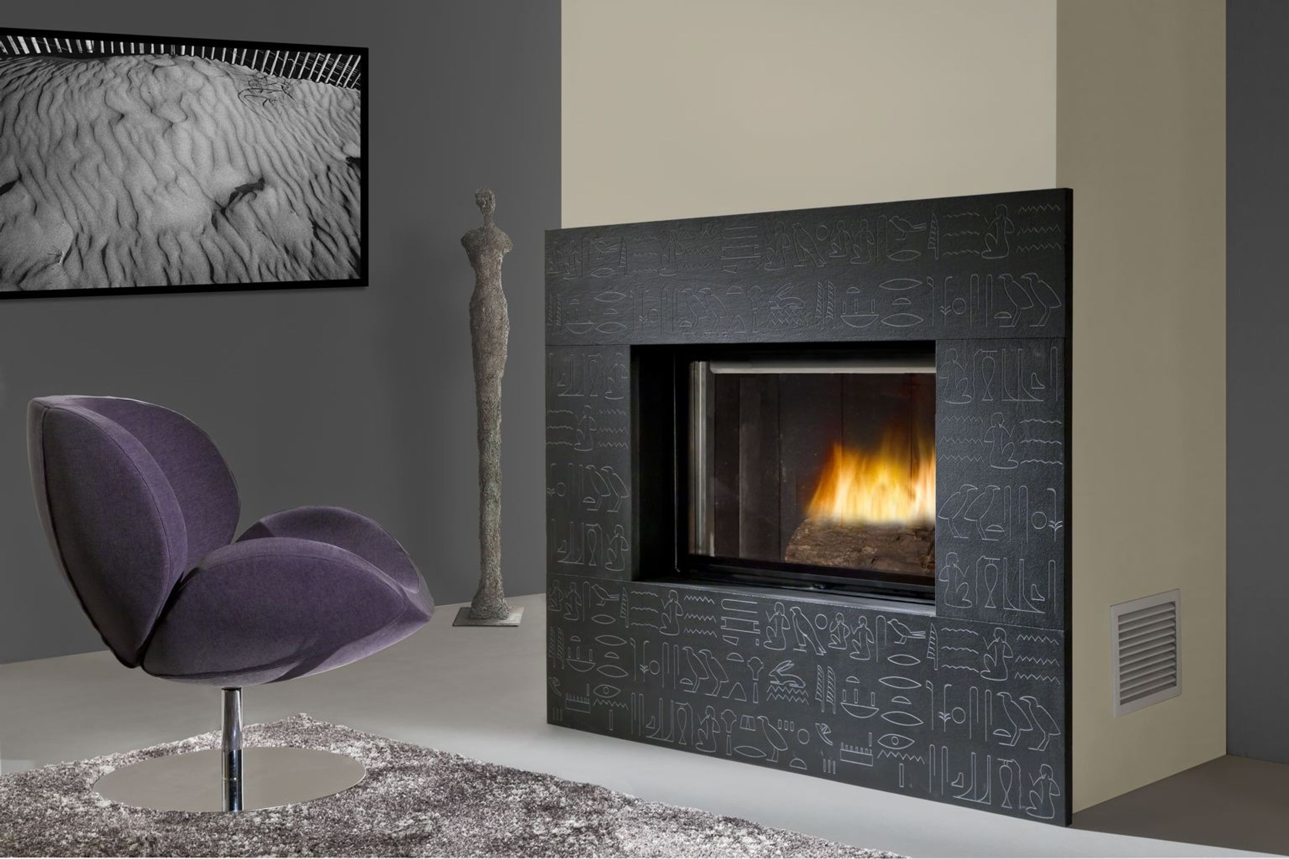 Cheminee Chazelles Designer D1200 Wood Fireplace