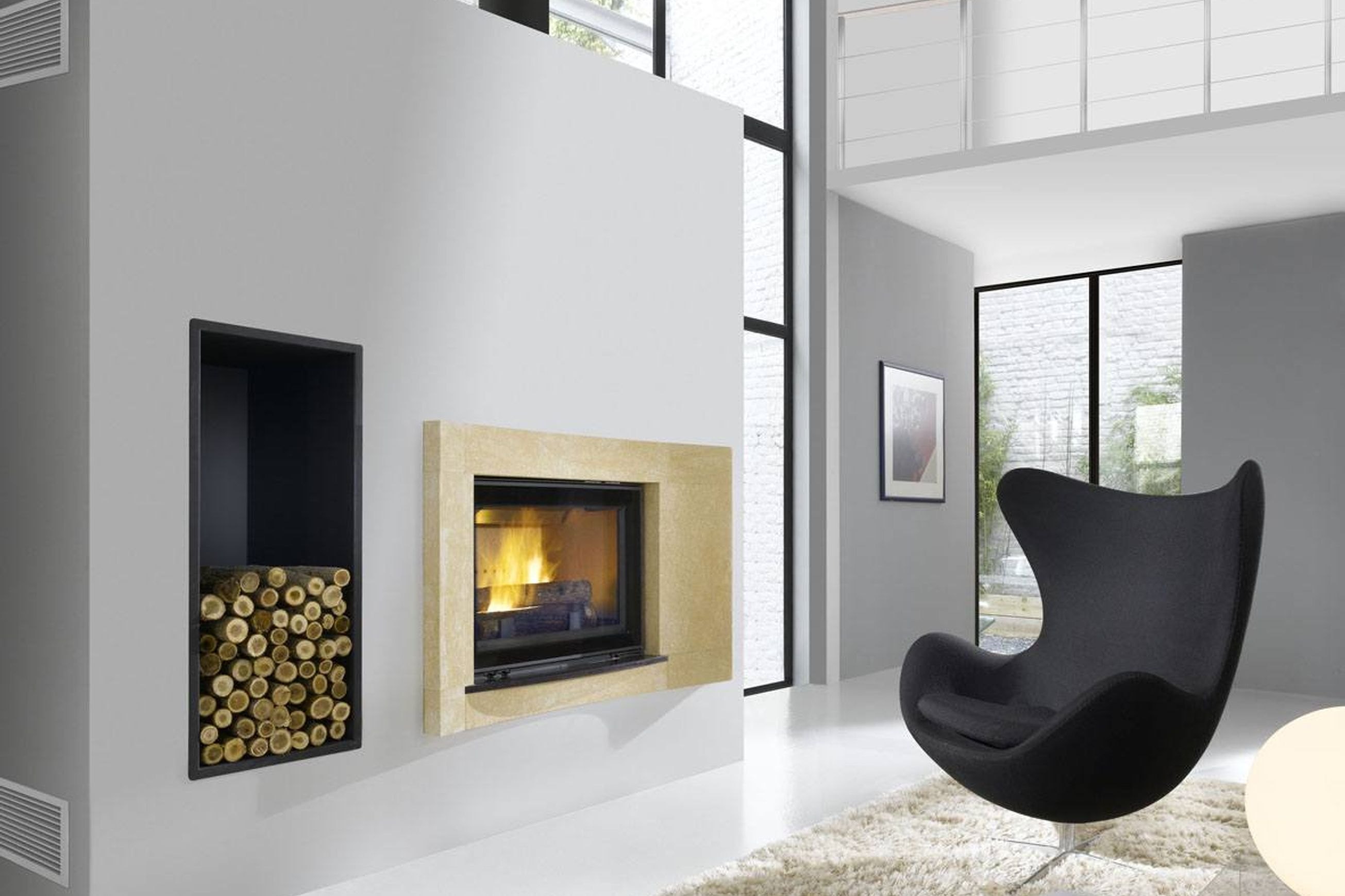 Cheminee Chazelles Designer D1200 Wood Fireplace
