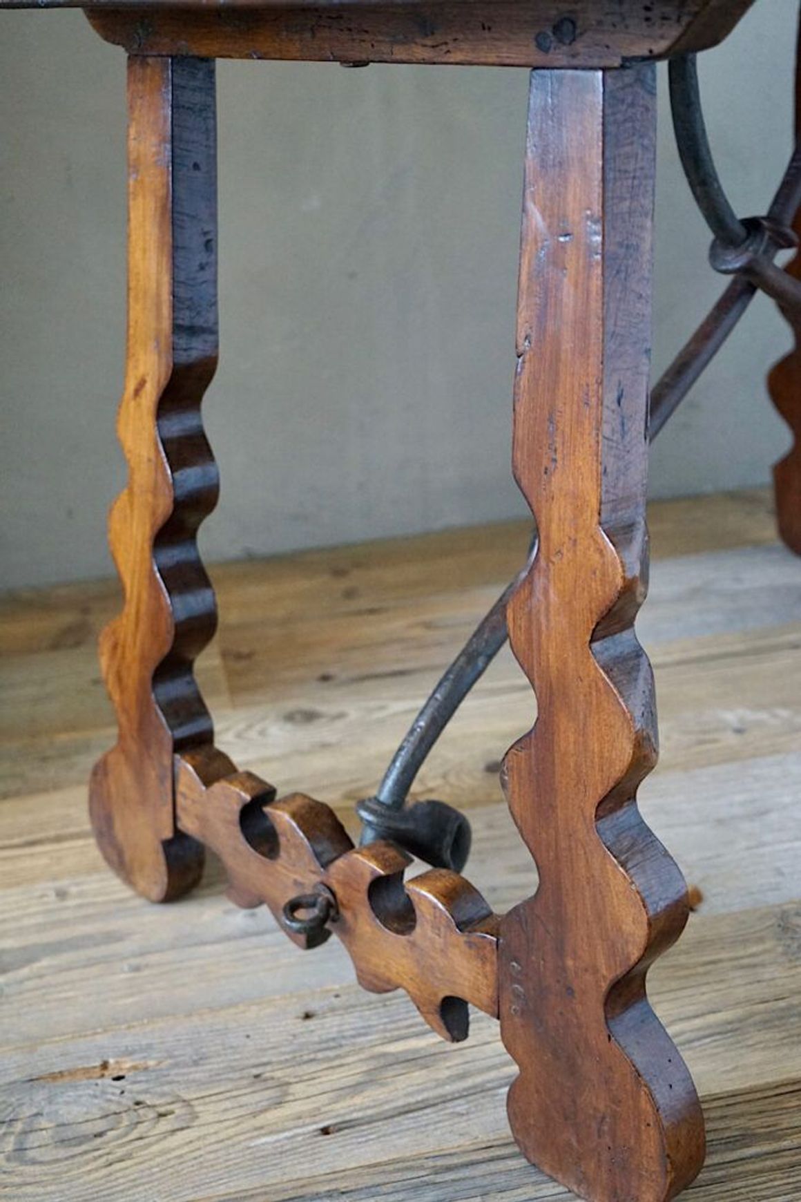 Italian Walnut Trestle Table