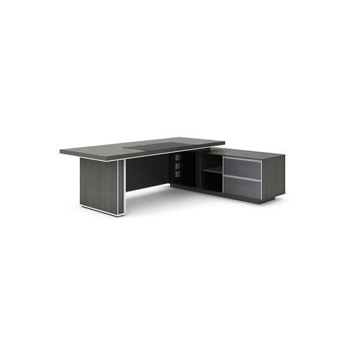 MATEES Executive Desk Reversible  2.4M - Grey/ Brown