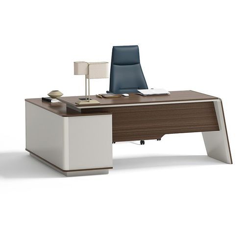 ANDERS Executive Desk Reversible Return 2.0M - Australian Gold Oak/ Beige