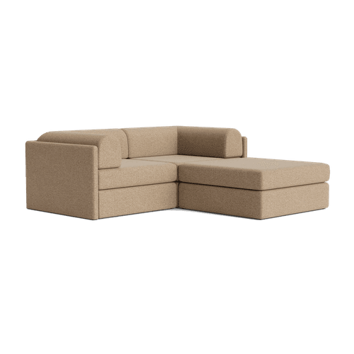 Addy 3 Seater Chaise Sofa - Copenhagen Espresso