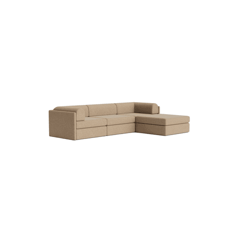 Addy 4 Seater Chaise Sofa - Copenhagen Espresso