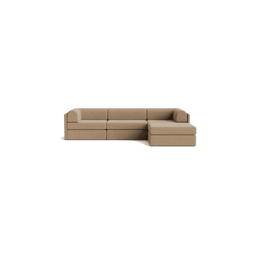 Addy 4 Seater Chaise Sofa - Copenhagen Espresso