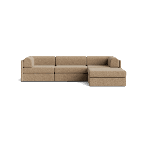 Addy 4 Seater Chaise Sofa - Copenhagen Espresso