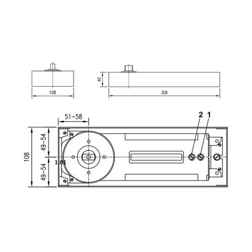 Dorma BTS84 EN4 Floor Spring Body with Hold Open 90 Degrees 81200002