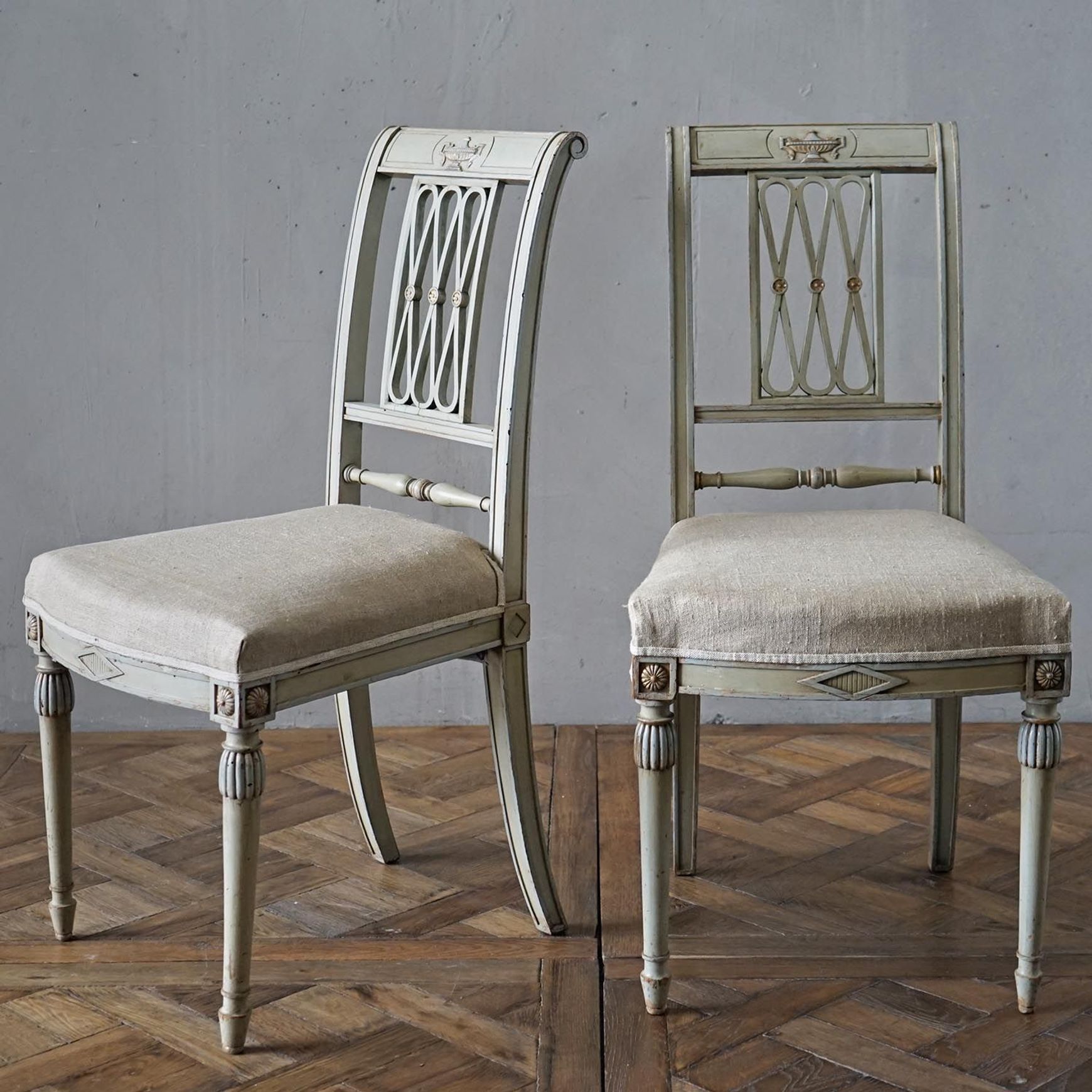 French Directoire Painted Chairs (Pair)