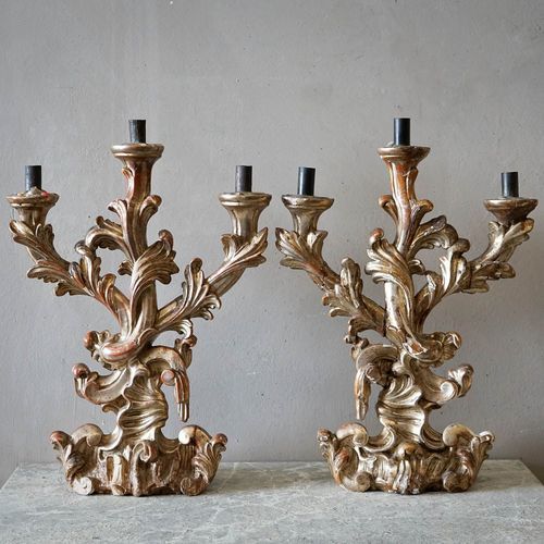 Italian Rococo Candlesticks (Pair)