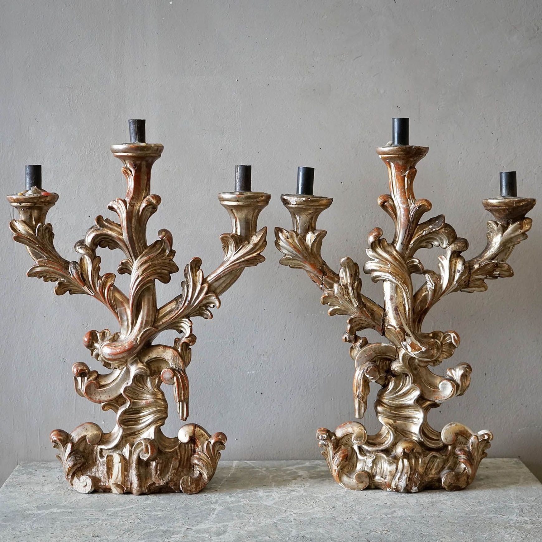 Italian Rococo Candlesticks (Pair)