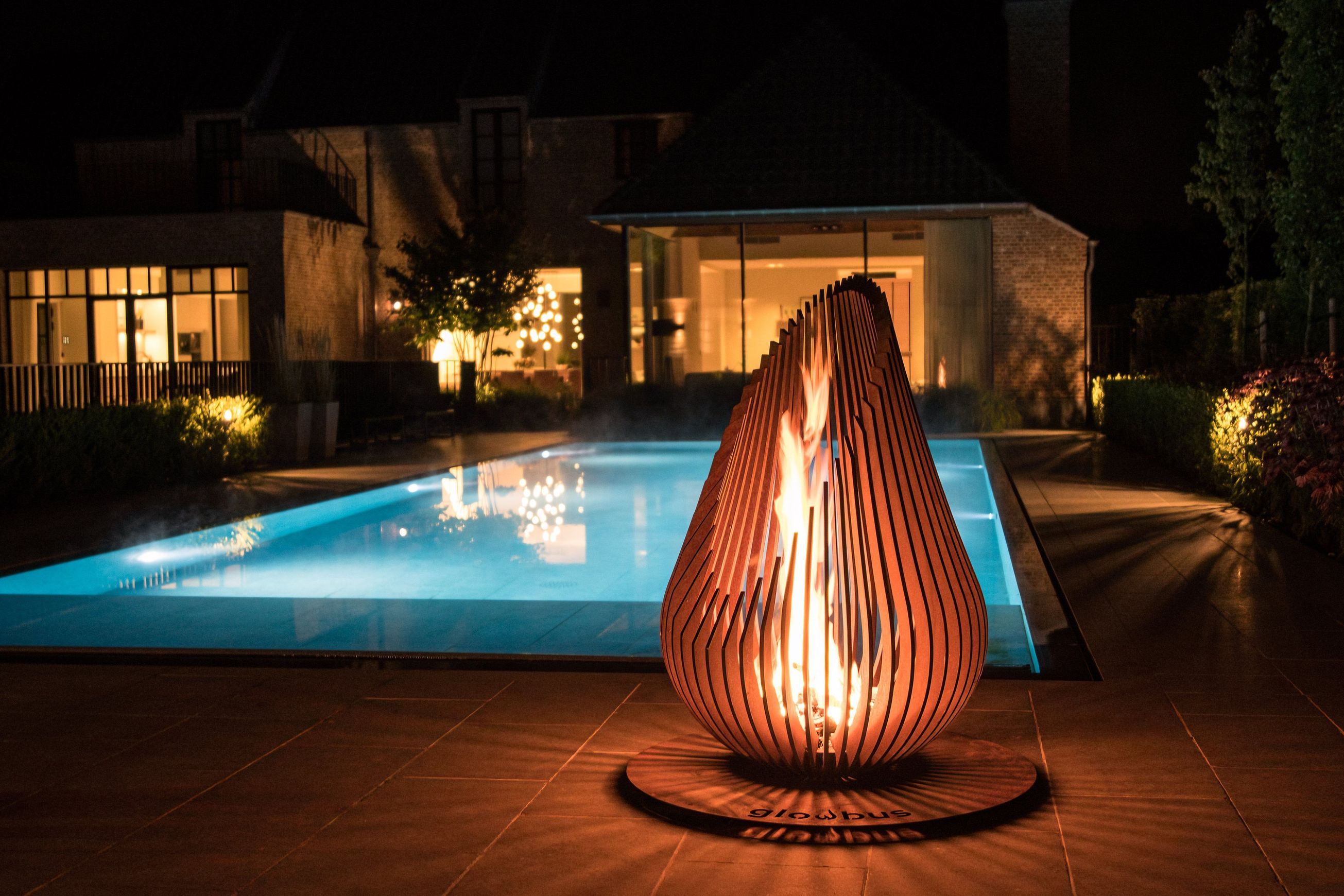 Dewdrop Outdoor Fire Sculpture