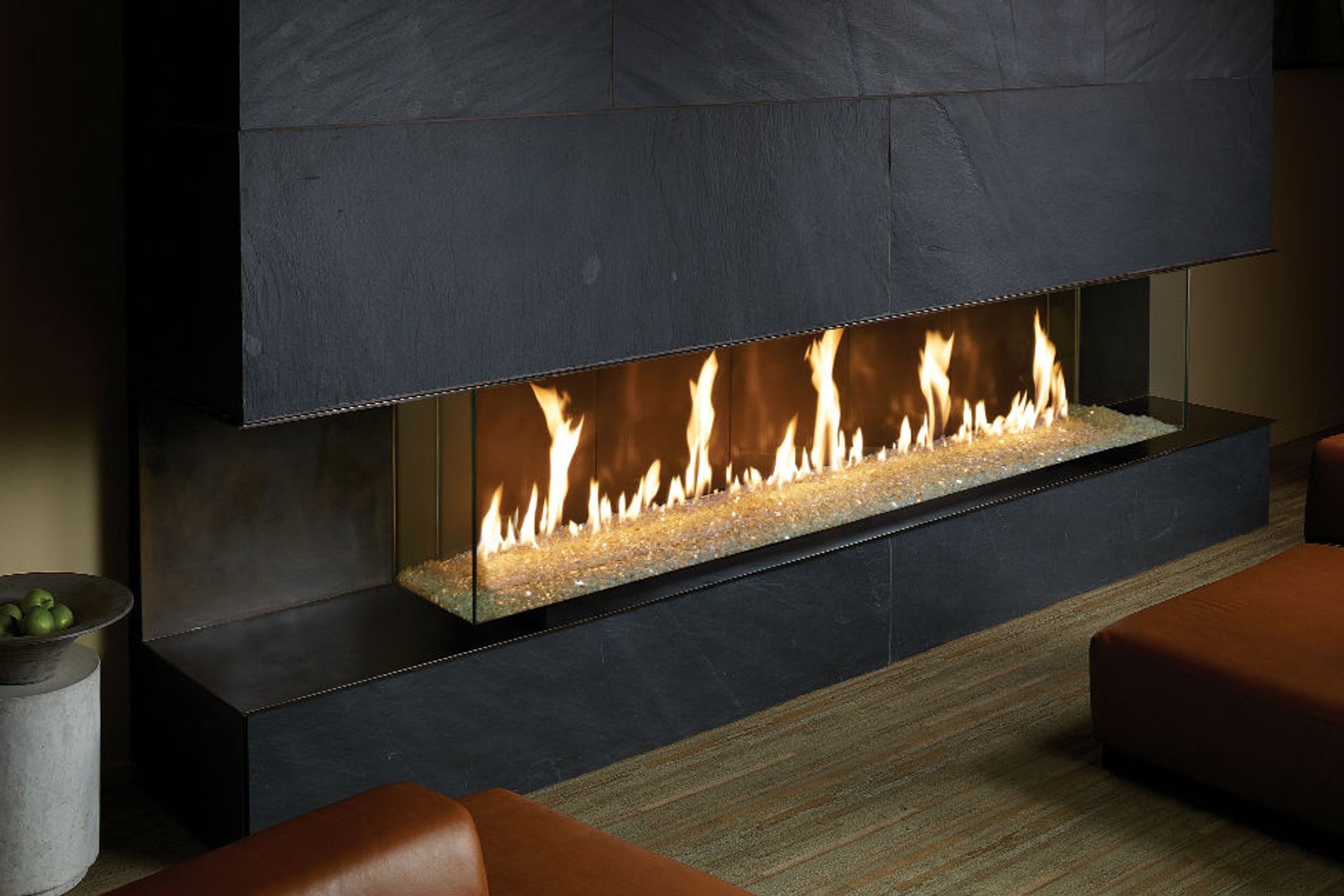 Davinci Bay Window Gas Fireplace