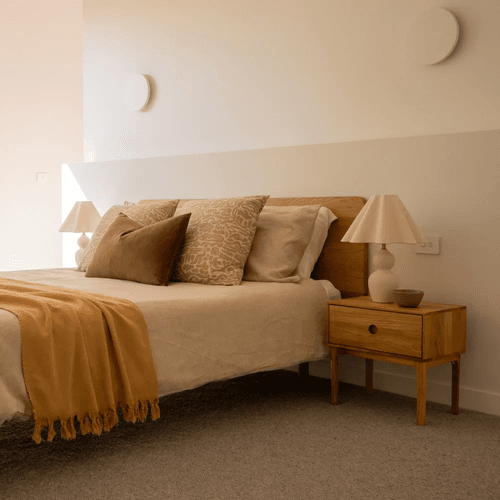 Serene Queen Bed - Oak