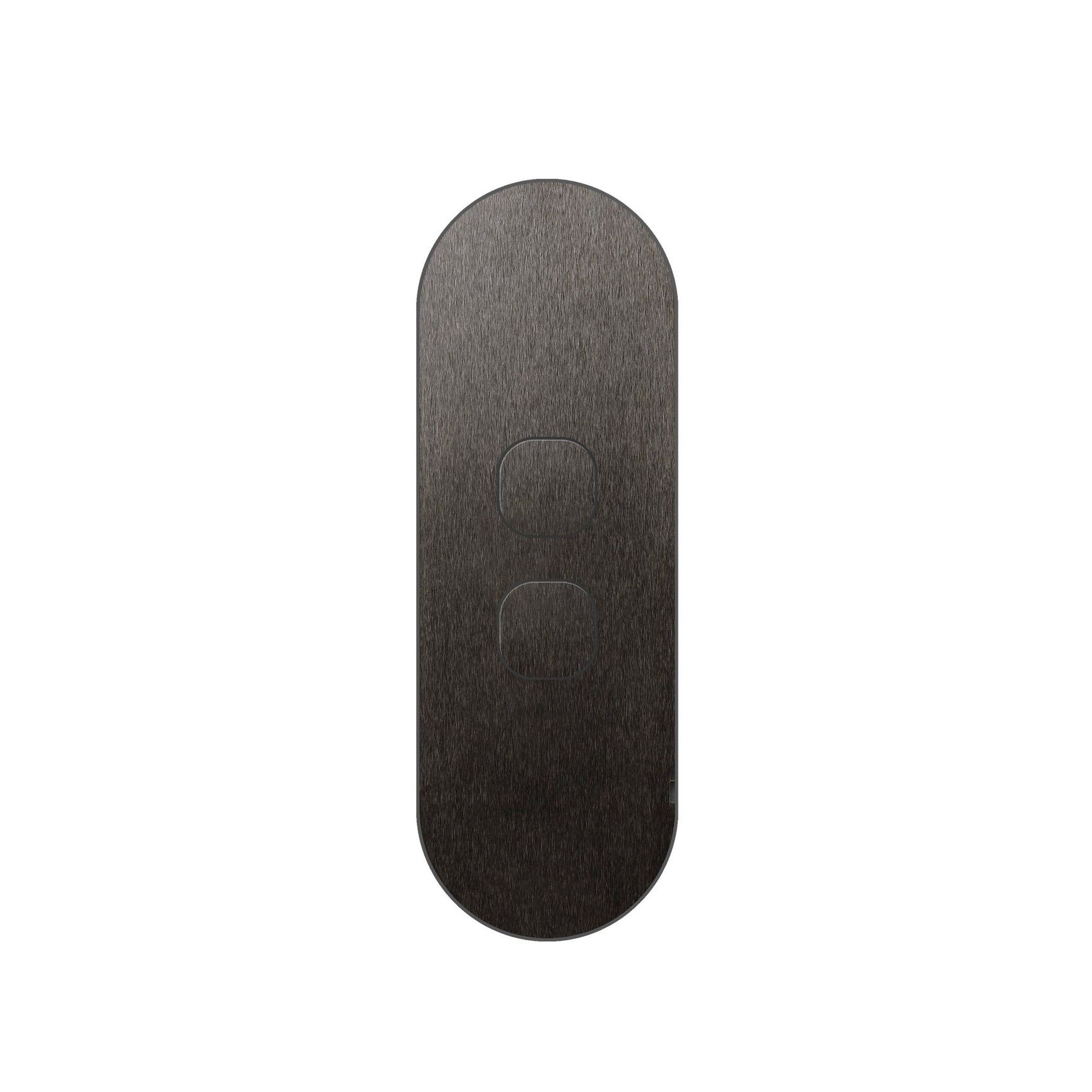13 Carbon 2 Gang Switch Grid Faceplate