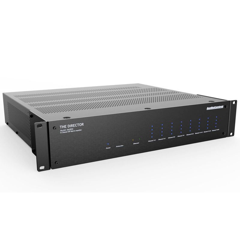 AudioControl M6800 16CH Network Matrix DSP Power Amplifier with Dante