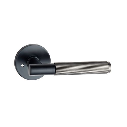 Round Low-Profile Rose in MB finish with Linea Lever