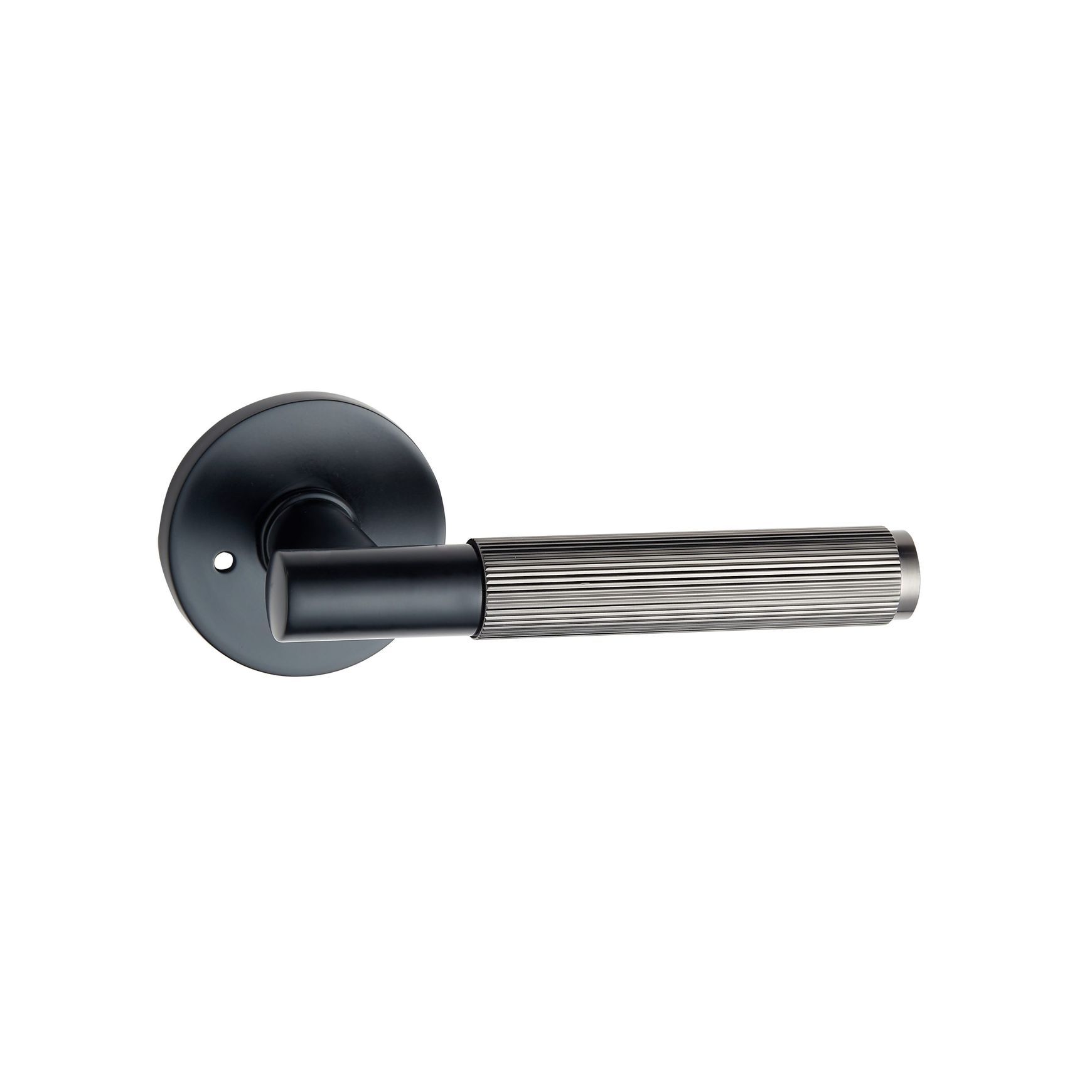 Round Low-Profile Rose in MB finish with Linea Lever