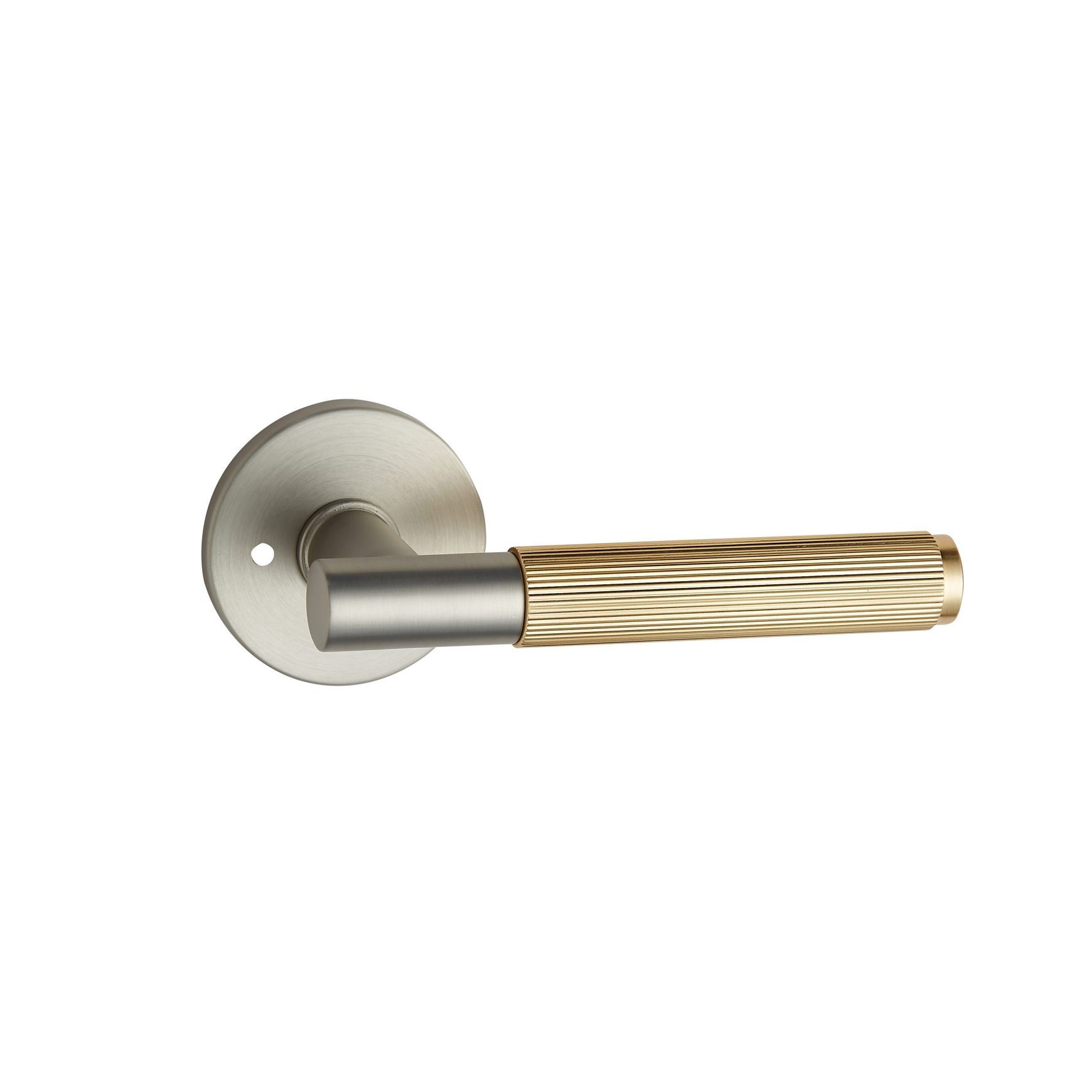 Round Low-Profile Rose in MBN finish with Linea Lever
